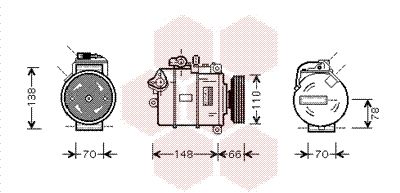 VAN WEZEL Kompressori, ilmastointilaite 0300K275